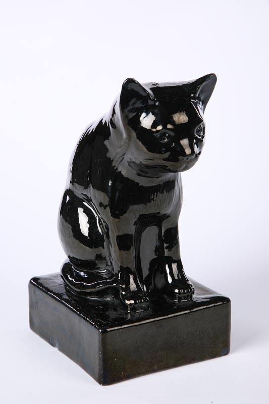 Appraisal: ART POTTERY CAT Peters Reed Zanesville Ohio early th century