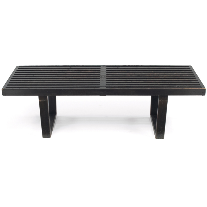 Appraisal: George Nelson Platform bench by Herman Miller s ebonized top