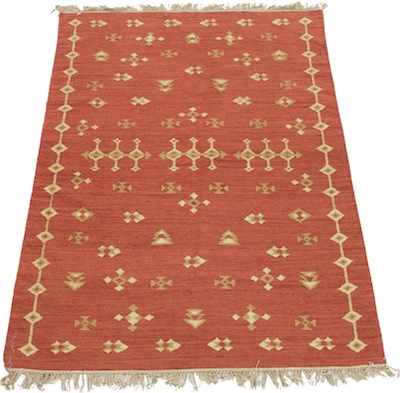 Appraisal: An Estate Sumak Flat Weave Area Rug Apprx '- x