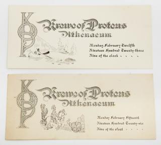 Appraisal: Two Mardi Gras Ball Invitations Proteus T Two Mardi Gras