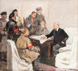 Appraisal: VLADIMIR ALEKSANDROVICH SEROV RUSSIAN - Khodoki at V I Lenin