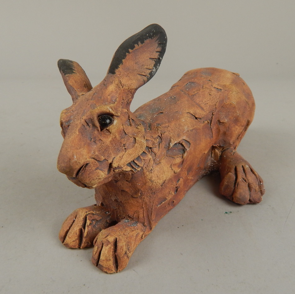 Appraisal: A modern Hulme Studio Pottery figure of a recumbent hare