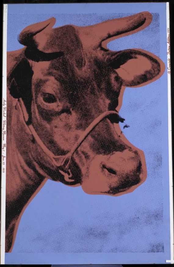 Appraisal: WARHOL ANDY Cow Silkscreen Poster for the Warhol exhibition at