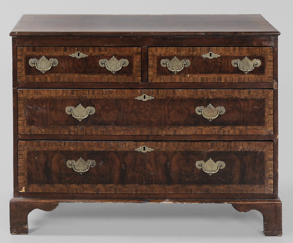 Appraisal: George I Style Burlwood-Veneered Ch