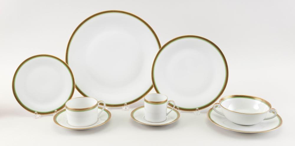 Appraisal: VIGNAUD LIMOGES PORCELAIN DINNER SERVICEVIGNAUD LIMOGES PORCELAIN DINNER SERVICE With