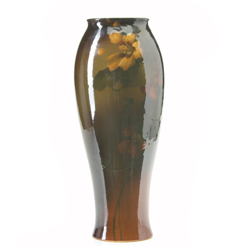 Appraisal: ROSEVILLE Rozane vase painted by Josephine Imlay with gold and