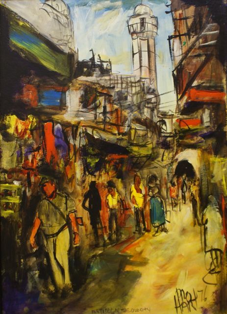 Appraisal: Pro Hart - A Street in the Old City oil