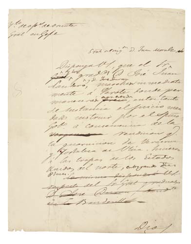 Appraisal: MEXICAN WAR Santa Anna Antonio Lopez de Autograph Document Signed