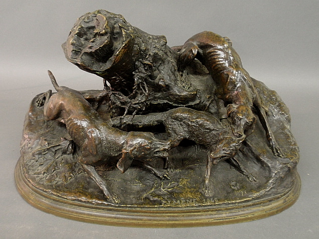 Appraisal: - M ne Pierre Jules French - large bronze fox