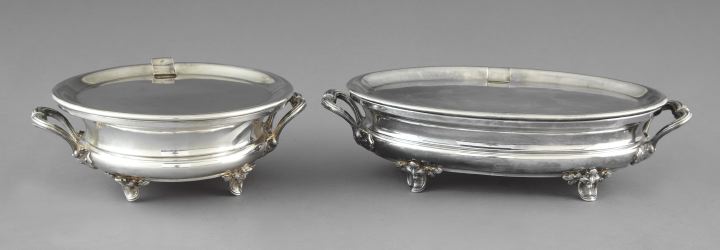 Appraisal: Two Christofle Paris Silverplate Serving Pieces one a rare two-handled