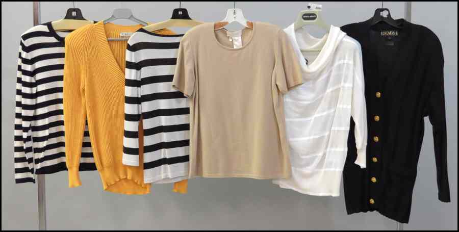 Appraisal: GROUP OF KNIT TOPS Including Agnona Burberry Escada Dolce Gabbana