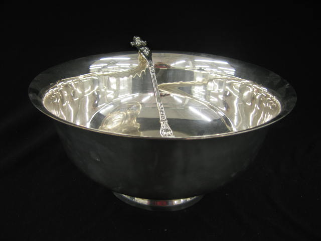 Appraisal: Silverplate Punch Bowl with a Fine grape pattern punch ladle