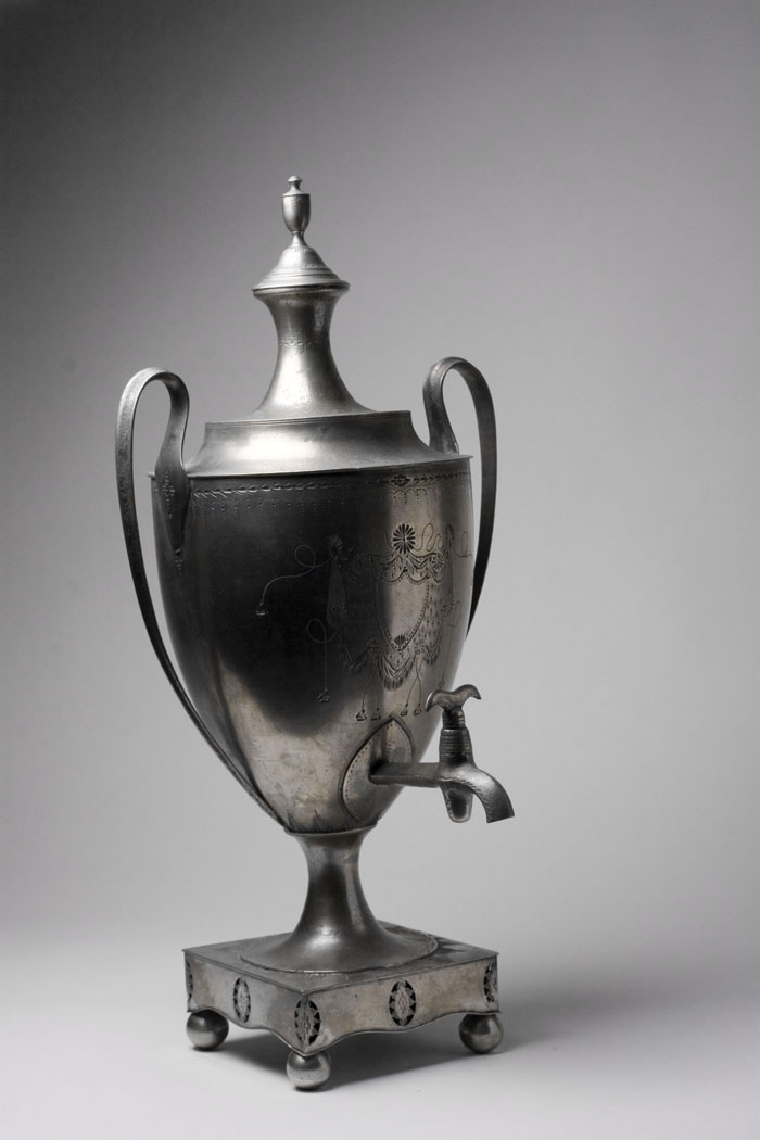 Appraisal: PEWTER HOT WATER URN ATTRIBUTED TO BROADHEAD GURNEY SPORLE COMPANY