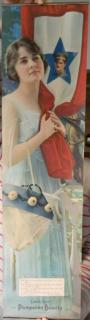 Appraisal: 'Liberty Girl'' yard long print ''Liberty Girl'' yard long chromolithograph