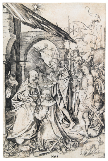 Appraisal: MARTIN SCHONGAUER The Adoration of the Magi Engraving circa x