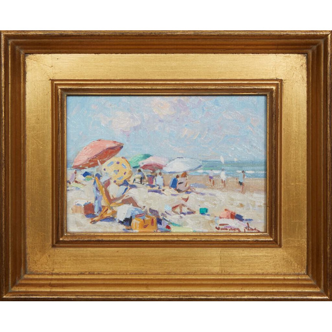 Appraisal: Niek Van der Plas Netherlands - Beach Scene st c