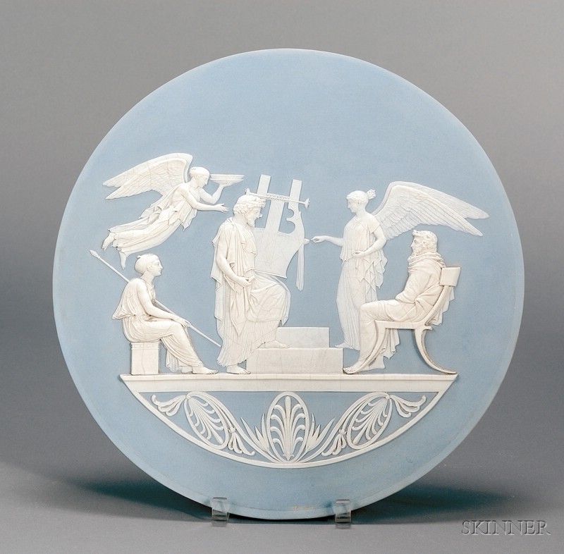 Appraisal: Wedgwood Solid Light Blue Jasper Plaque England th century the