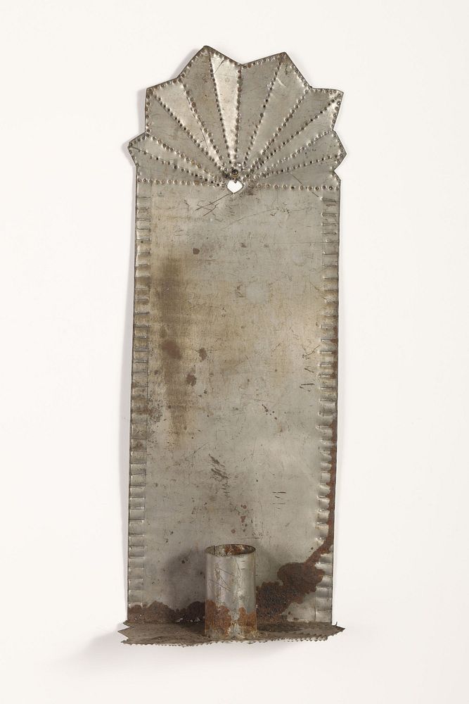 Appraisal: Tin Candle Sconce ca - New Mexico Revival Tin Candle