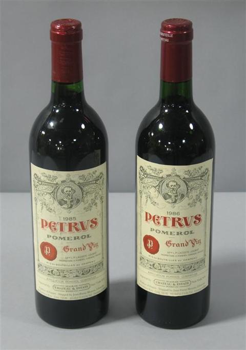 Appraisal: TWO BOTTLE VERTICAL OF PETRUS POMEROL BORDEAUX and