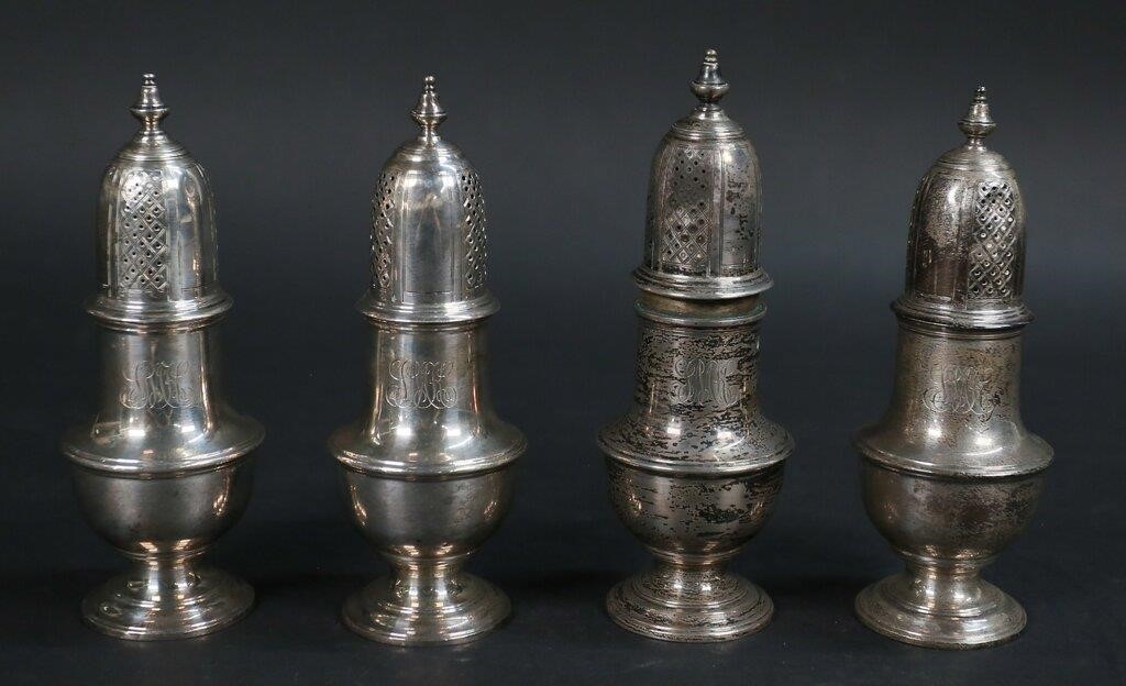 Appraisal: Ellis Co Ellis Jacob Greenberg sterling silver muffineers All with