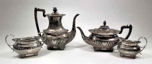 Appraisal: A late Victorian silver four piece tea and coffee service