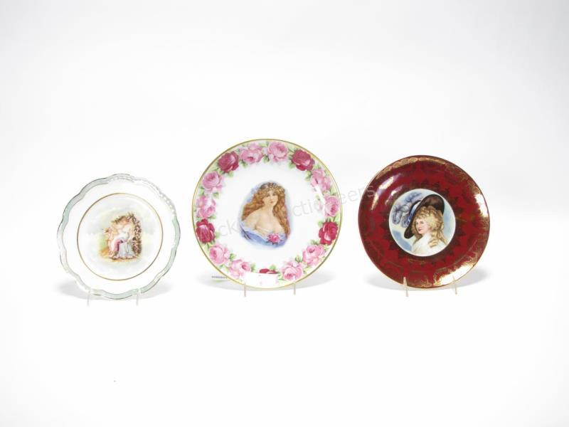 Appraisal: Group of Antique Porcelain Portrait Plates including Bavarian hand painted