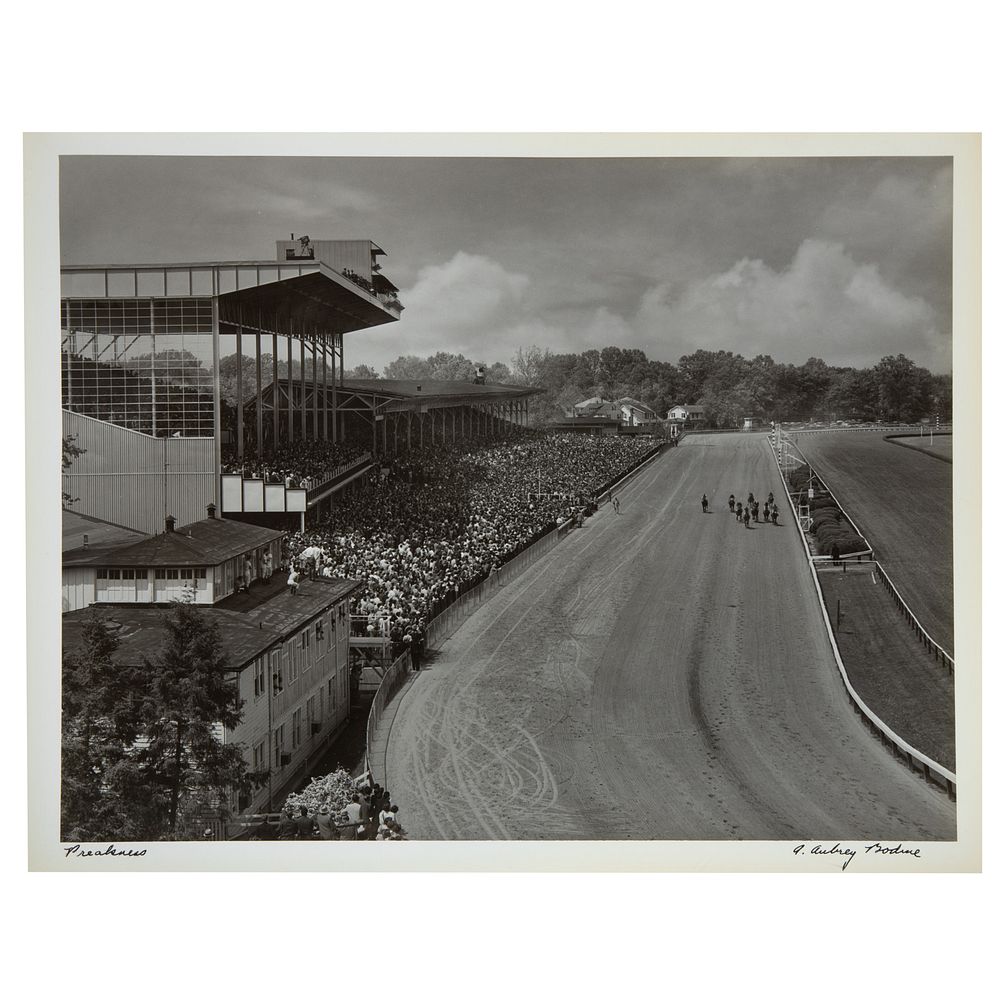 Appraisal: A Aubrey Bodine Preakness American - Gelatin silver print signed