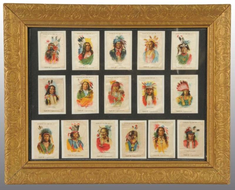 Appraisal: Lot of Framed Cigarette Silk Card Sets Description One set