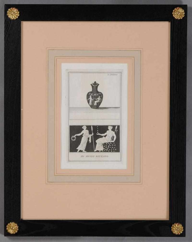 Appraisal: ITALIAN SCHOOL GREEK ANTIQUITIES Six engravings x in sight x