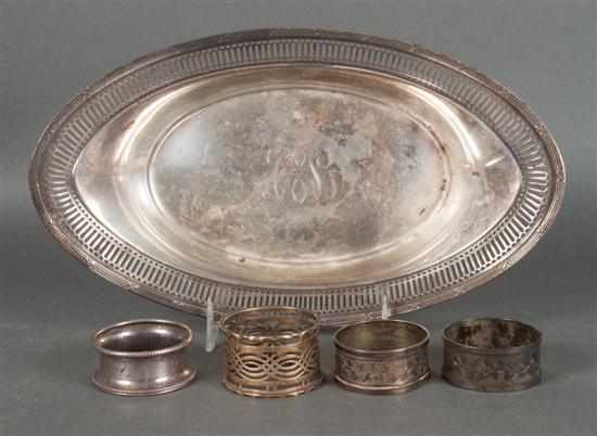 Appraisal: American reticulated sterling silver serving dish Watson first half- th