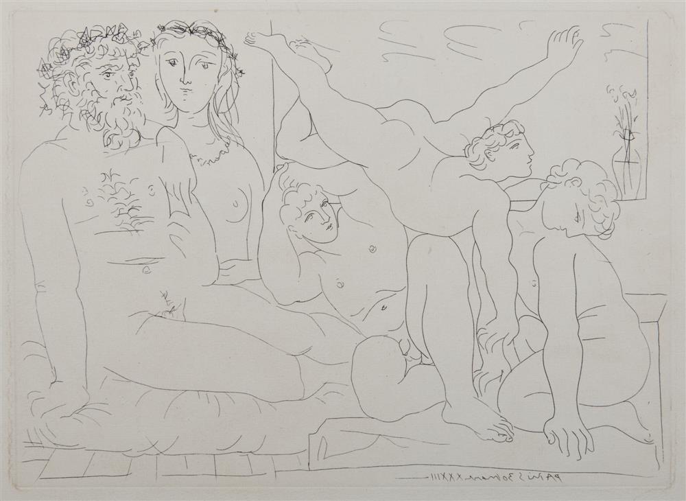 Appraisal: PABLO PICASSO Spanish - Famille de saltimbanques from La Suite