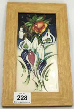 Appraisal: Moorcroft Wall Plaque decorated with flowers limited edition by Emma