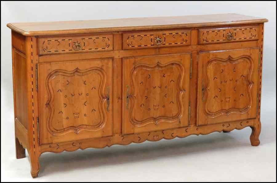 Appraisal: CONTINENTAL MARQUETRY INLAID SIDEBOARD H '' W '' D ''