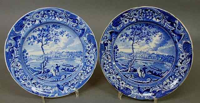 Appraisal: Two Historical Blue Staffordshire plates by Stubbs c Fair Mount