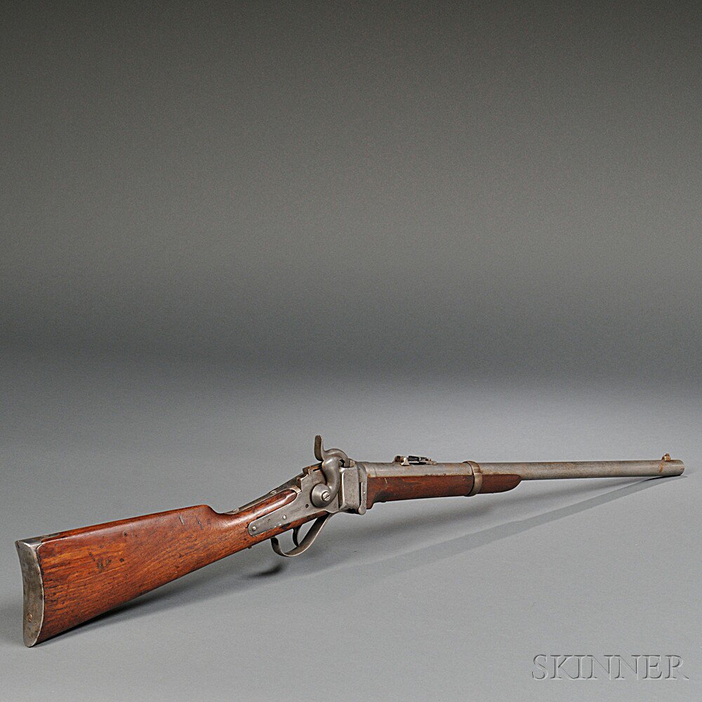 Appraisal: Sharps New Model Carbine c - serial number walnut stock