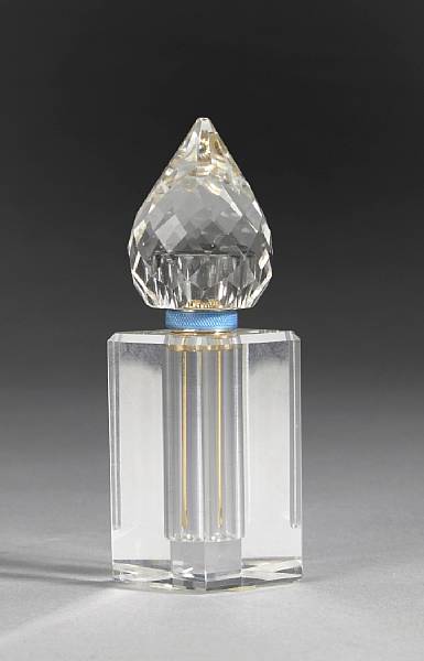 Appraisal: Carved Rock Crystal Scent Bottle By Manfred Wild Idar-Oberstein Germany