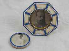 Appraisal: A Russian silver and guilloche enamel photograph frame c approx