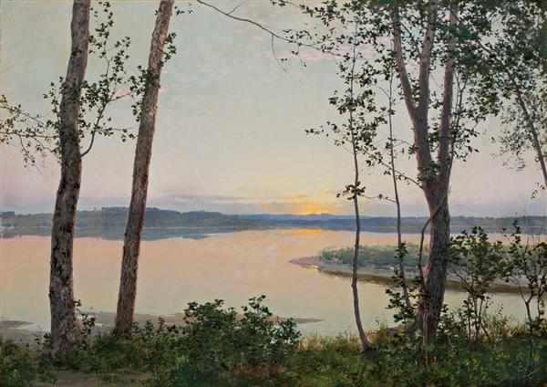 Appraisal: WALTER LAUNT PALMER American - Sunrise over the Lake oil