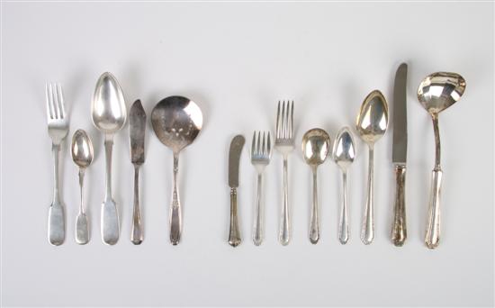 Appraisal: An Assembled Set of American Sterling Silver Flatware Service For