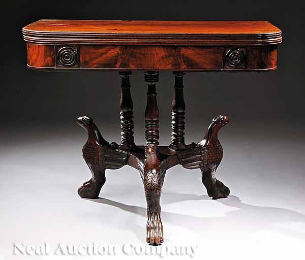 Appraisal: An American Late Federal Mahogany Games Table early th c