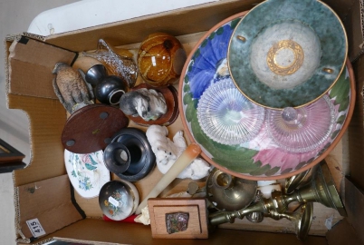 Appraisal: A mixed collection of items to include decorative glass items