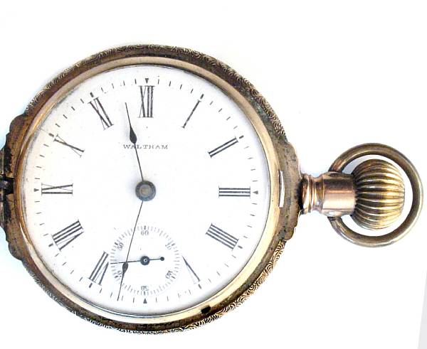 Appraisal: A k gold Waltham hunting case pocket watch