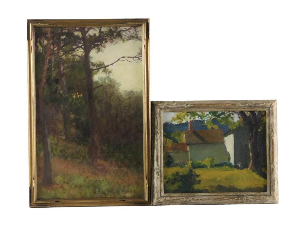 Appraisal: Two framed paintings F O Klakring American - Proctor House