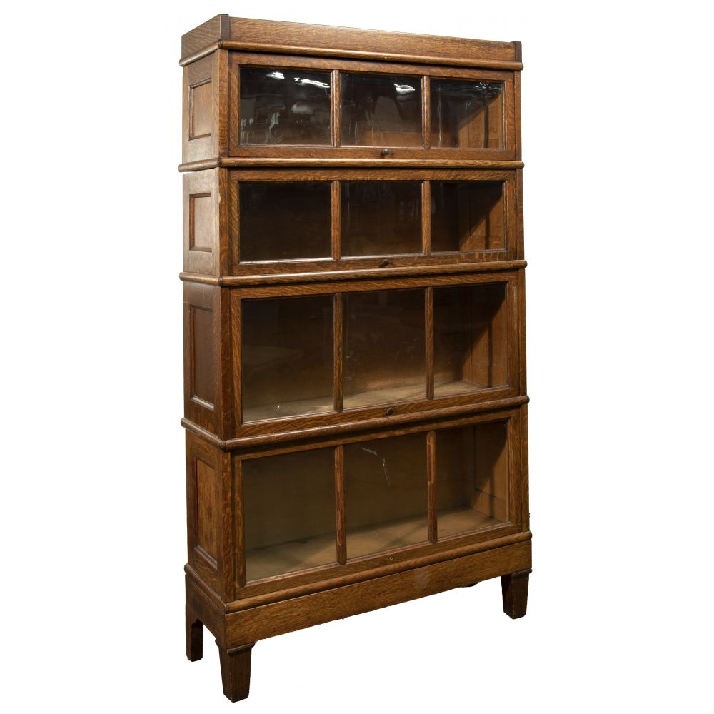 Appraisal: MACEY BARRISTER -STACK BOOKCASEModel - finish No oak sections with