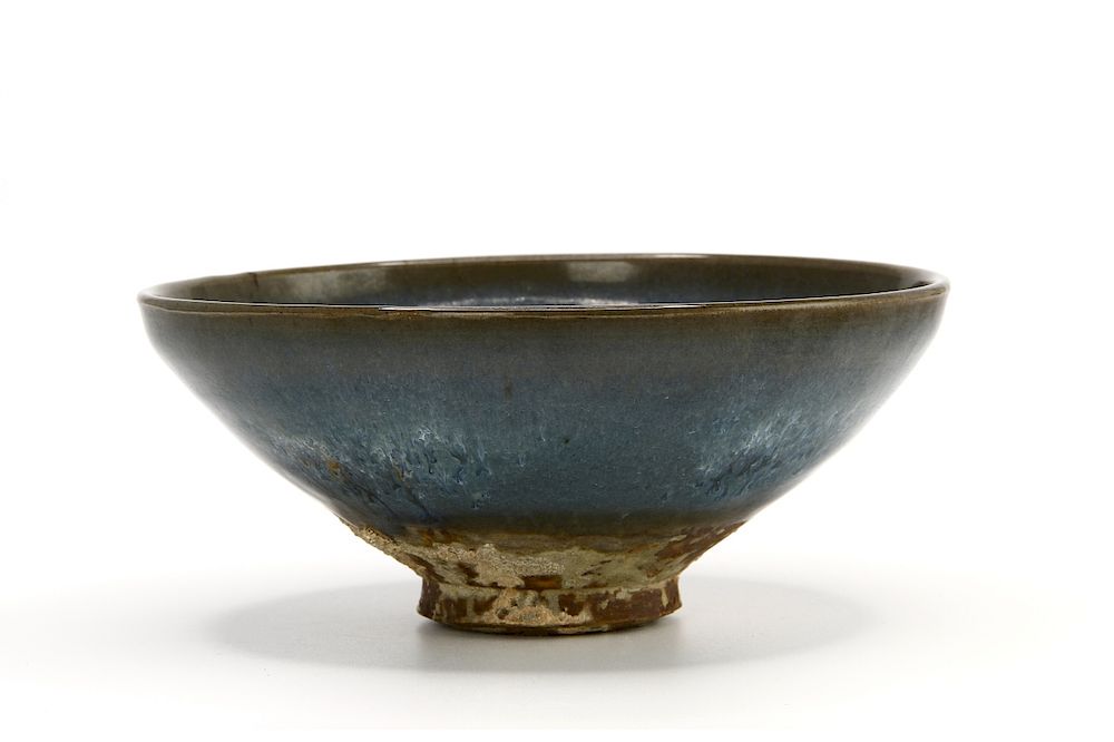 Appraisal: Splashed 'Jun' Type Bowl The deep flaring sides rising to