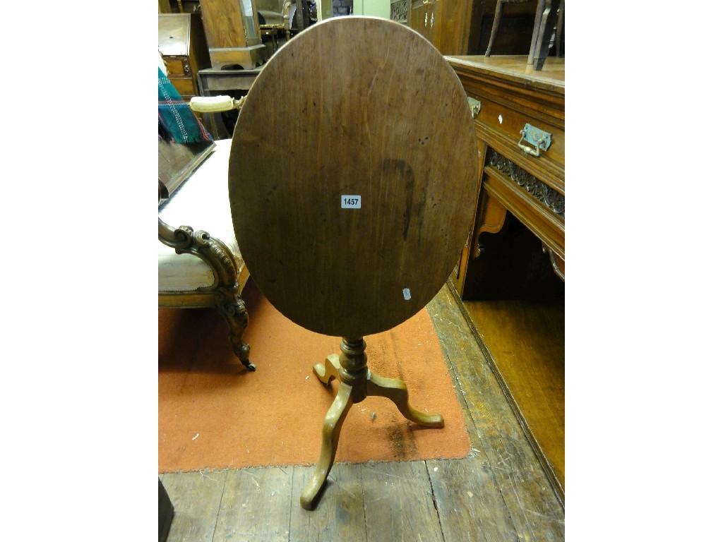 Appraisal: A Victorian mahogany snap top occasional table of oval form