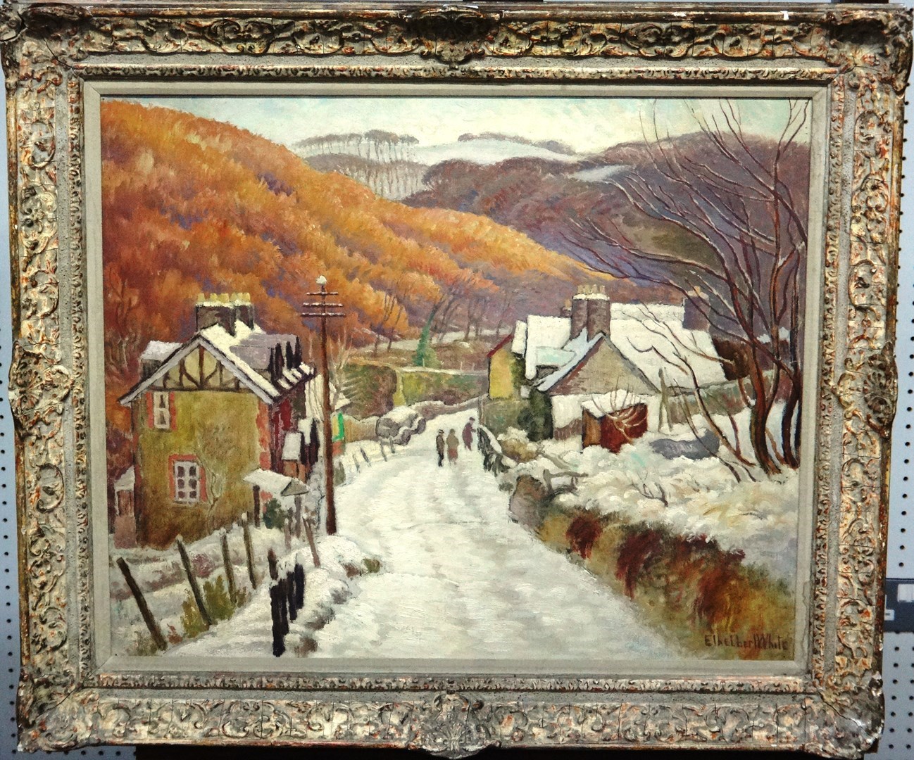 Appraisal: Ethelbert White - Brindon Exmoor under snow oil on canvas