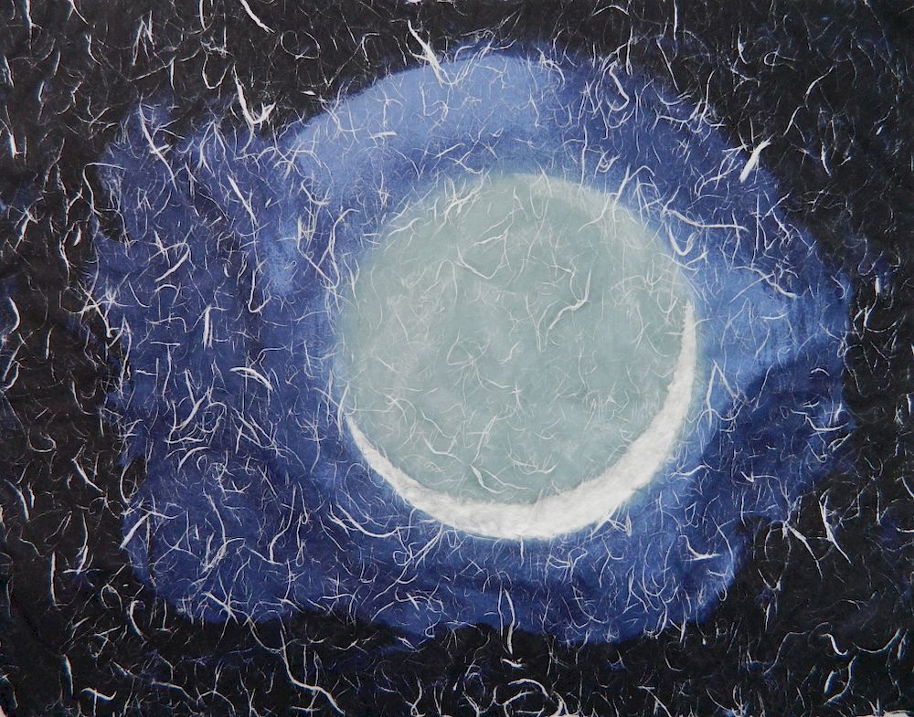 Appraisal: Sarah Brayer silkscreen Sarah Brayer American - - ''Crescent Glow''-