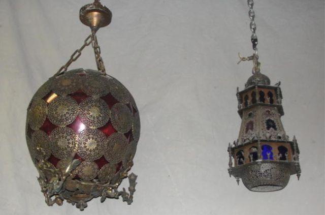 Appraisal: Two Antique Islamic Lanterns Both probably th century Unusual quality