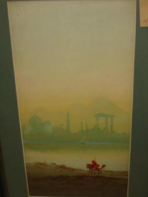 Appraisal: HERBERT TOMLINSON The Nile at Giza signed x framed